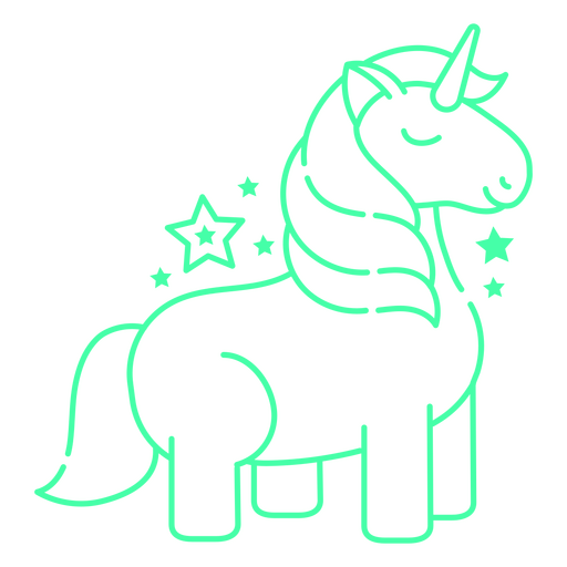 Tiny unicorn in the sunlight PNG Design