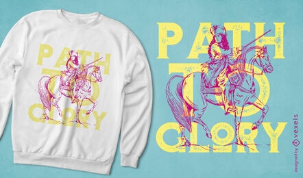 Diseño de camiseta de cita de Path to Glory Knight