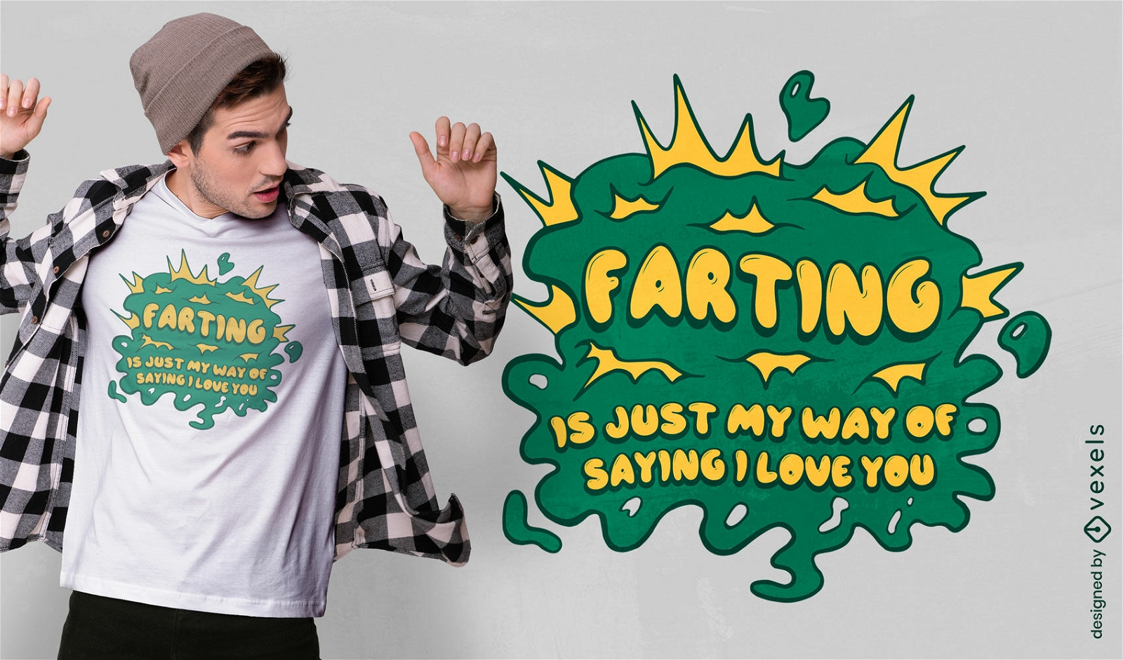 Funny farting quote t-shirt design