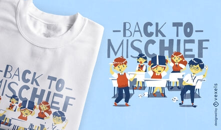 Back to mischief education t-shirt design