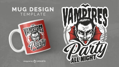 Vampires party mug design
