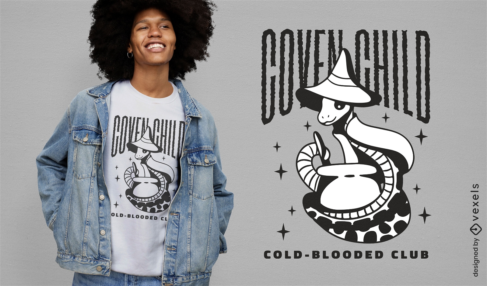 Design de camiseta de cobra Coven