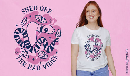 Cute Halloween snake crystals t-shirt design
