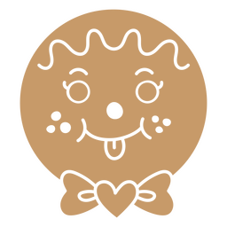 Cara sorridente de gengibre fazendo um gesto engraçado Desenho PNG