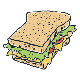 Sándwich con queso Diseño PNG