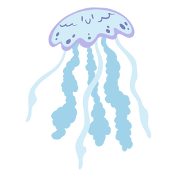 Cute jellyfish character Transparent PNG
