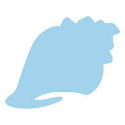 Una silueta de concha Diseño PNG