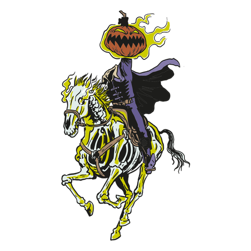 Schläfriger hohler Halloween-Charakter PNG-Design