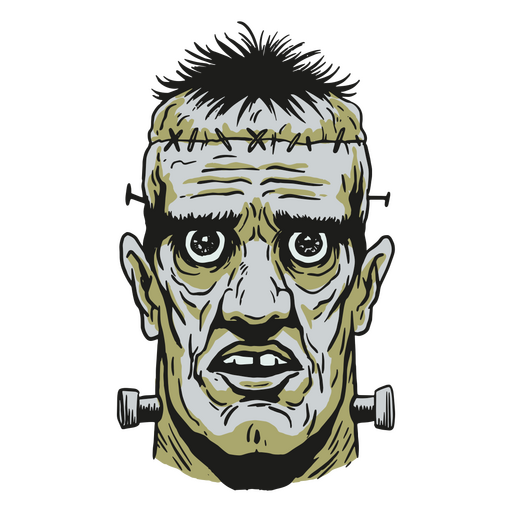 Personaje de Halloween del monstruo de Frankenstein Diseño PNG