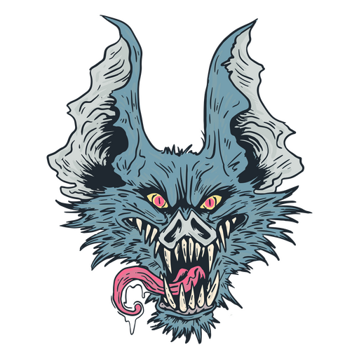 Bat monster Halloween character PNG Design