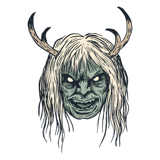 Personagem de Halloween de monstro de bruxa Desenho PNG