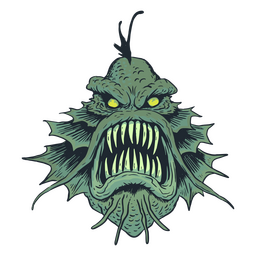 Personaje de Halloween del monstruo del lago