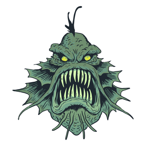 Personaje de Halloween del monstruo del lago Diseño PNG