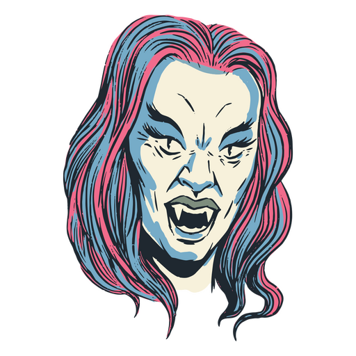 Personaje de Halloween de la dama vampiro Diseño PNG