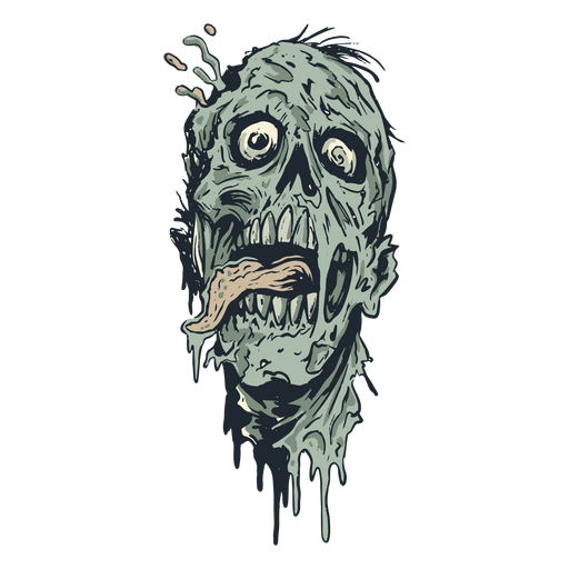 Scary Zombie Face PNG & SVG Design For T-Shirts