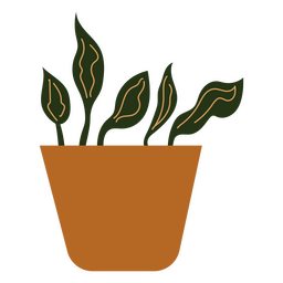 Houseplant Pot Nature Flat Transparent PNG & SVG Vector