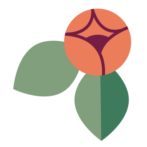 Flache Blume der Zimmerpflanze PNG-Design