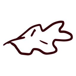 Blatt mit gewundenen Rändern PNG-Design