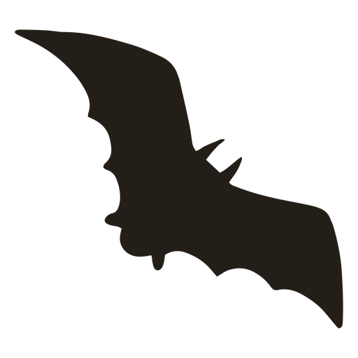 Um silohuette de morcego preto Desenho PNG