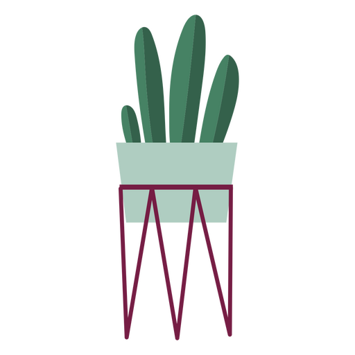 Cactus em uma panela de cerâmica Desenho PNG