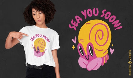 Design de t-shirt de trocadilho de animal de caranguejo engraçado