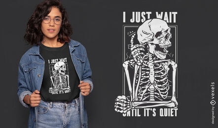 Design de camiseta de esqueleto de professor engraçado