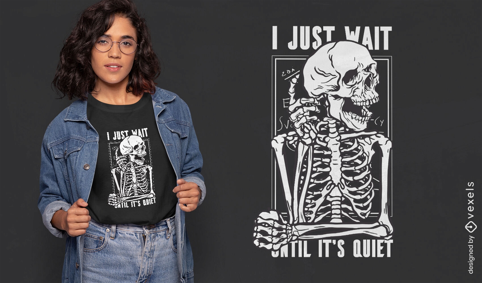 Design de camiseta de esqueleto de professor engraçado