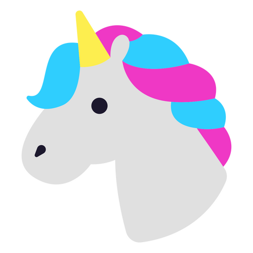 Multicolored unicorn PNG Design