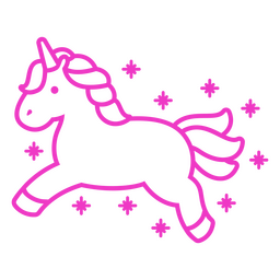 Sparkly Pink Unicorn PNG & SVG Design For T-Shirts
