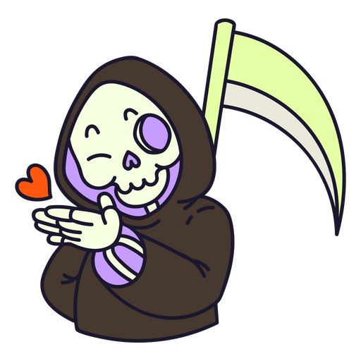 Grim reaper love character PNG Design