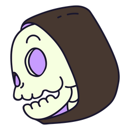 Personaje de perfil lateral Grim Reaper Diseño PNG