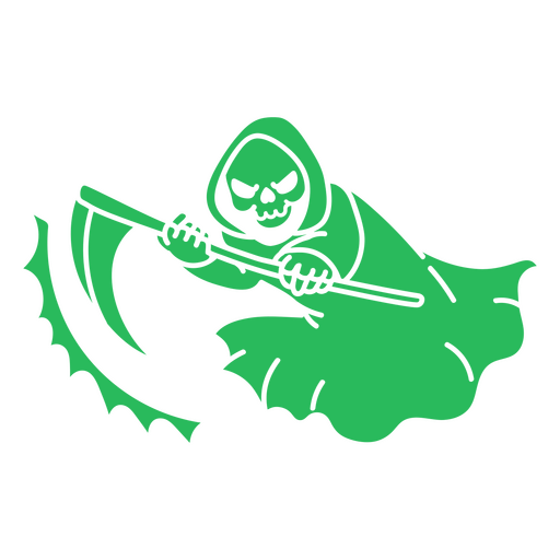 Grim reaper tejiendo hoz Diseño PNG