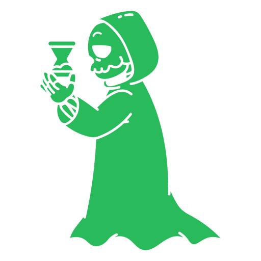 Grim reaper bebiendo una copa de vino Diseño PNG