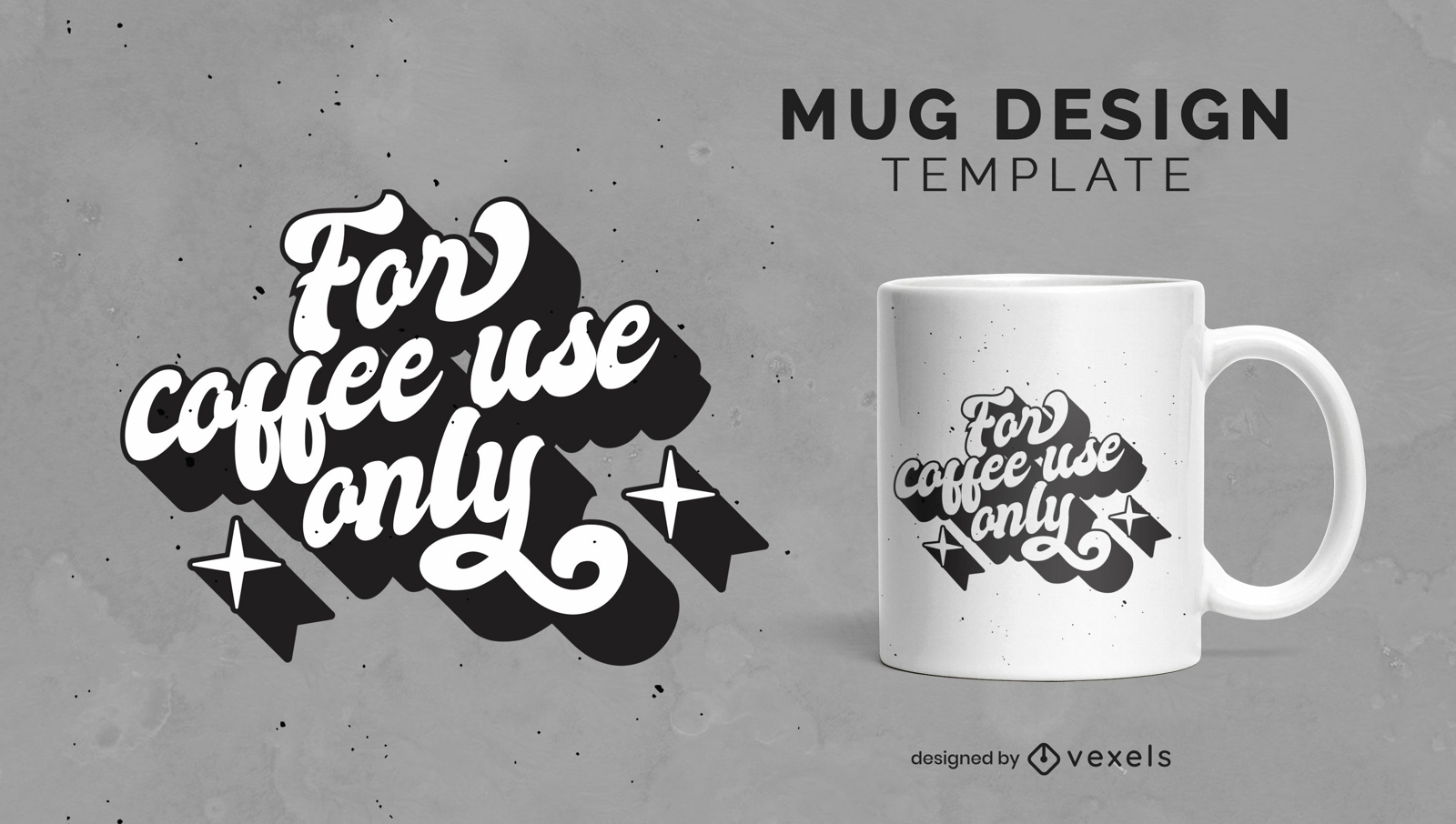 For coffee use only lettering mug template