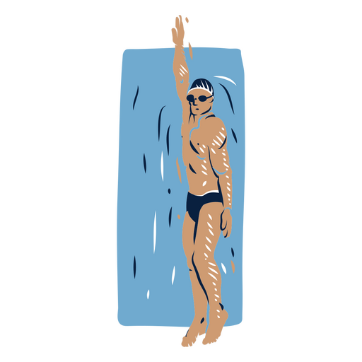 Swimmer doing freestyle PNG Design