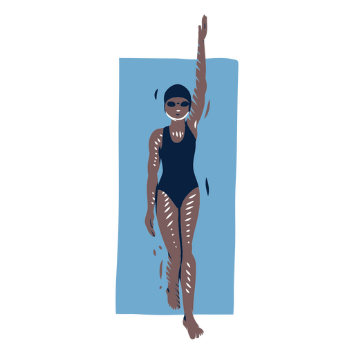 Freestyle-Schwimmen üben PNG-Design