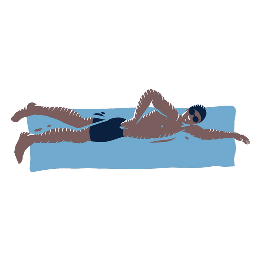 A swimmer practicing crawl PNG Design