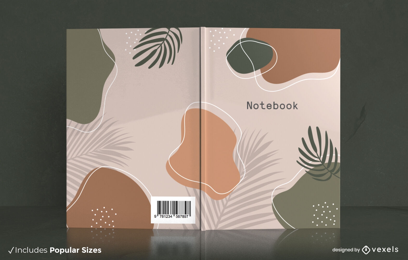 Leaves organic book cover design