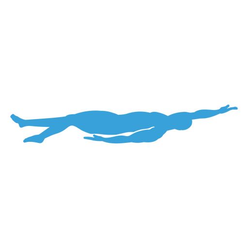 Silhueta de um nadador fazendo nado costas Desenho PNG