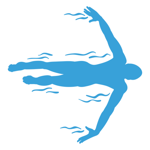 A man swimming butterfly stroke in a pool PNG Design