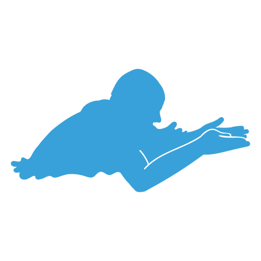 A man's silhouette emerging from the pool in a breaststroke style PNG Design