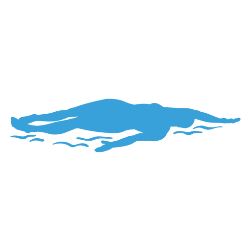 A swimmer performing a perfect backstroke PNG Design