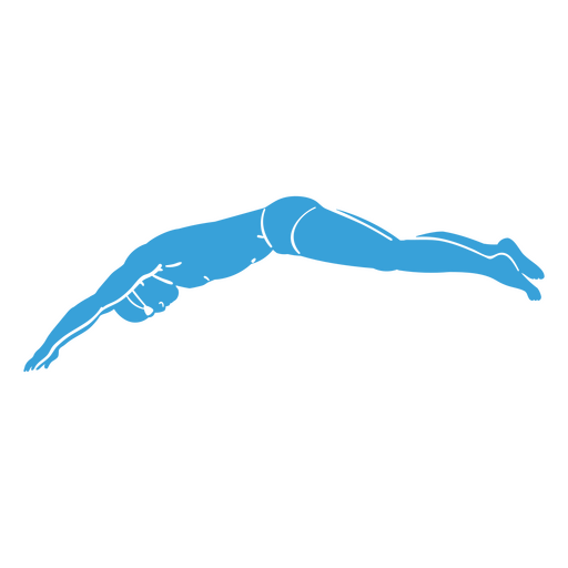 Um nadador no momento perfeito de fazer um mergulho Desenho PNG