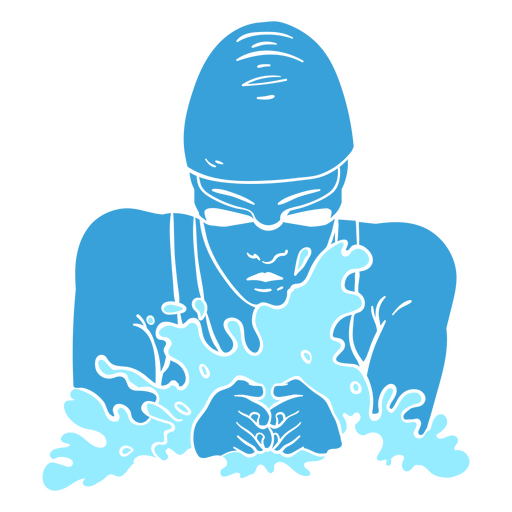 Close-up of a swimmer in breaststroke PNG Design