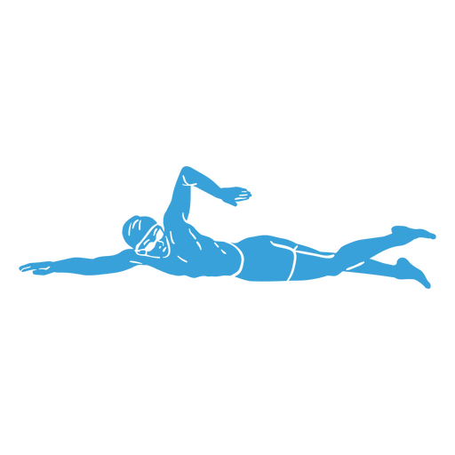 Um nadador realizando um nado crawl perfeito Desenho PNG