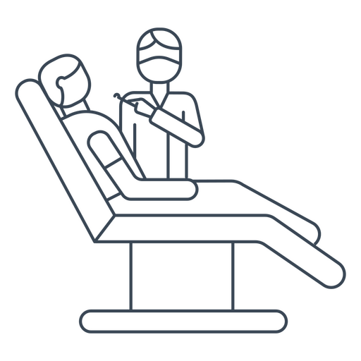 Ein Patient in einer kieferorthopädischen Sprechstunde PNG-Design