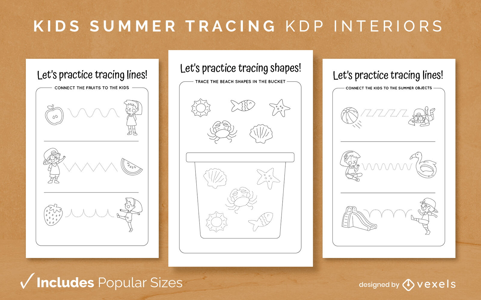 Crianças de verão rastreando o design de interiores do kdp