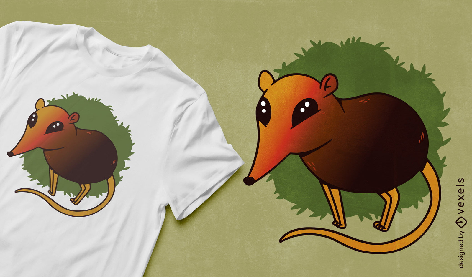 Elephant shrew cute animal t-shirt design