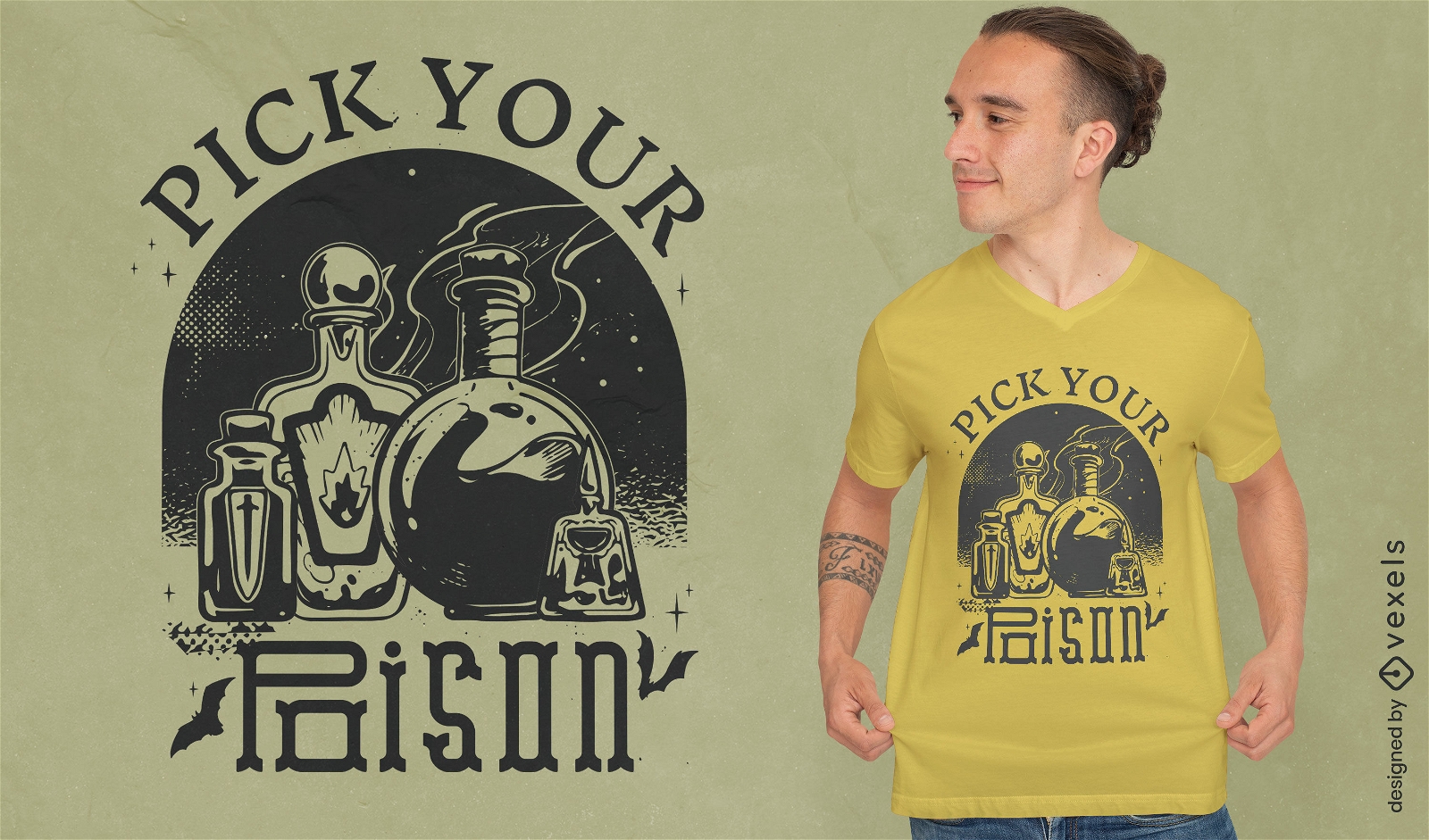 Pick your poison Halloween t-shirt design