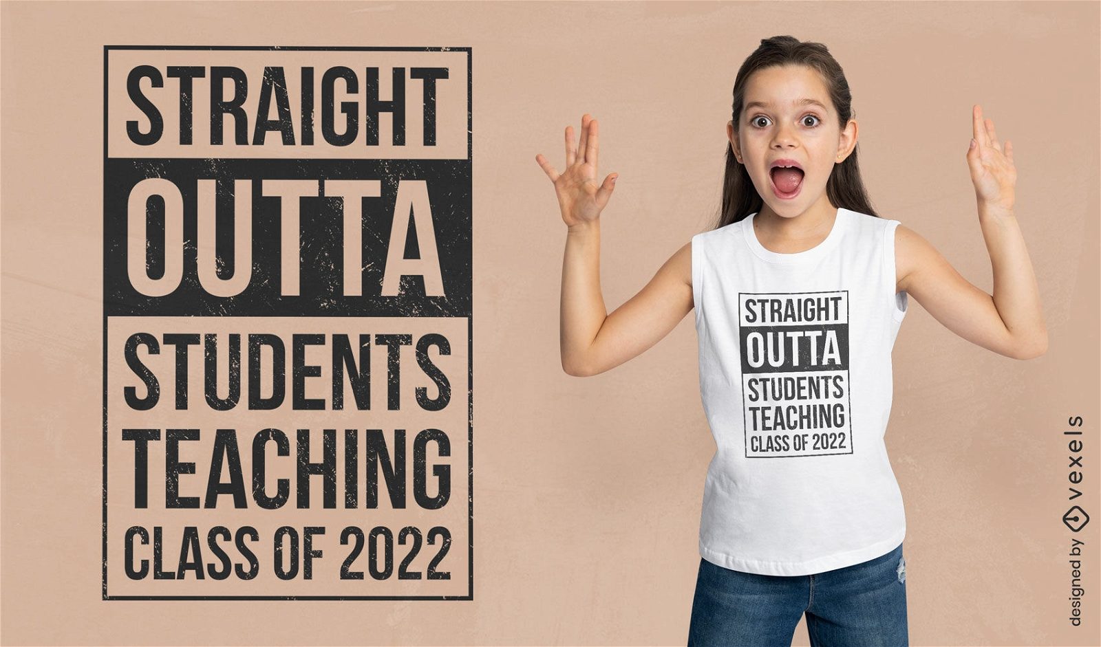 Straight outta Lehrer zitieren T-Shirt-Design